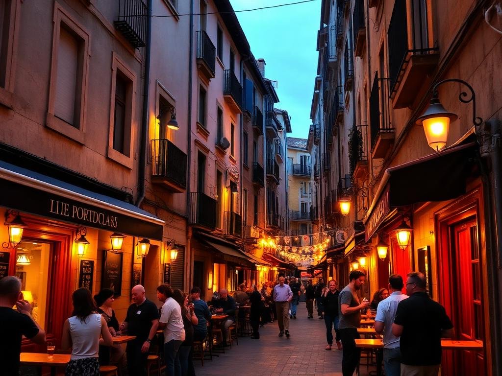 Calle de tapeo en Madrid